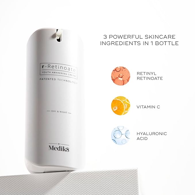 Medik8 R-Retinoate Day and Night - Intensive Hydrating, Plumping Vitamin A Face Serum - Reduces Fine Lines, Wrinkles - Vitamin C Face Serum - 1.7 oz