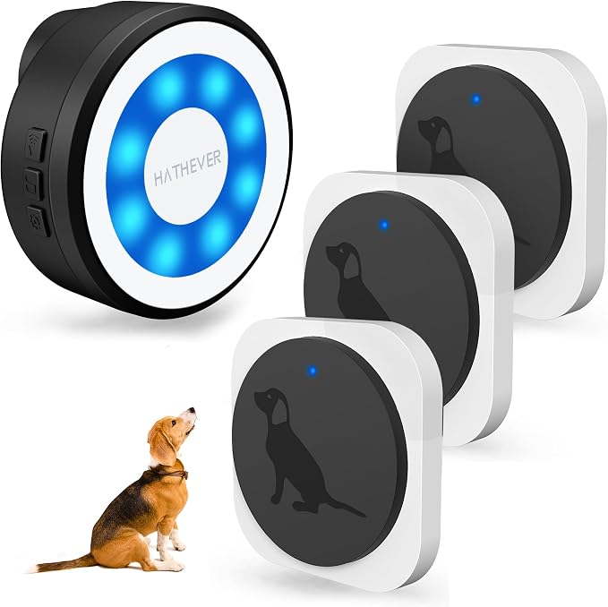 Dog Bell for Door Potty Training, Wireless Doggie Door Bell Operating at 1000 Feet with IP65 Waterproof Touch Button, CD Quality Sound & 4 Notification Modes