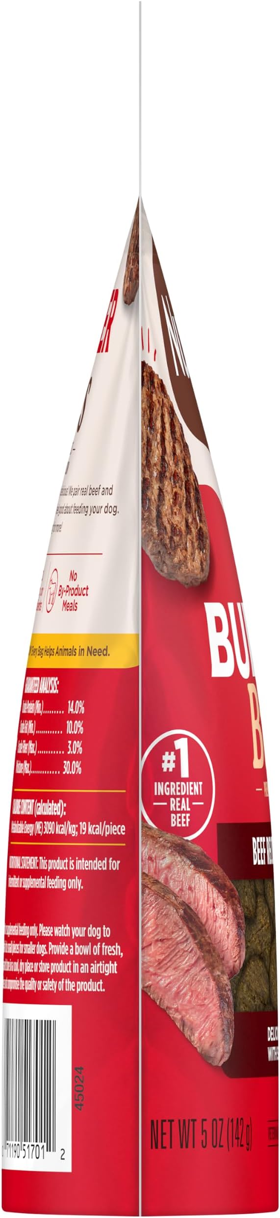 Nutrish Burger Bites Dog Treats, Beef Recipe, 5 oz. Pouch (Rachael Ray)