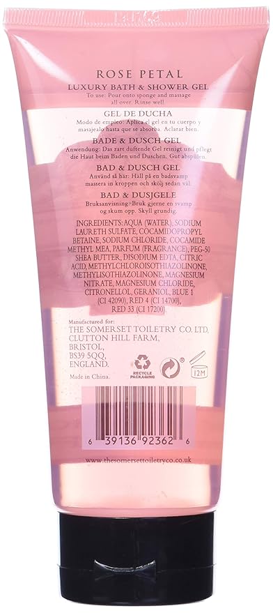 AAA by Somerset Rose petal bath & shower gel by somerset, 6.76 Fl Oz, (92362)