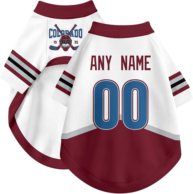 Colorado Dog Clothes Personalized Pet T Shirt for Dogs Gift | Custom Name Number Jersey Style Pet Shirt for Dog