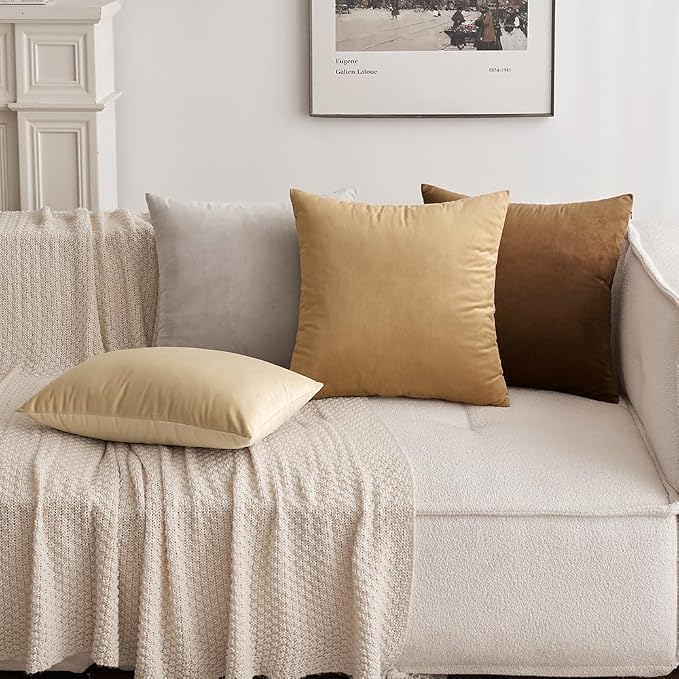 MIULEE 12x20 Inch Lumbar Velvet Throw Pillow Cover Set of 1 Chocolate | Soft Luxury Decorative Throw Pillow Cover, Single Rectangle Cushion Case, Home Decor for Chair Couch Sofa Bedroom Car Bed