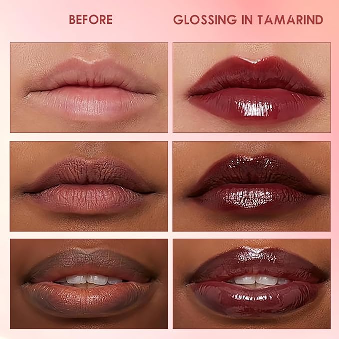 Lips Staining Lip Oil, Lip Stain Oil, Lip Tint Lips Oil Long-Lasting Moisturizing, Lips Oil Stain, Dynamic Finish that Goes on Glossy (Lucky Lotus)