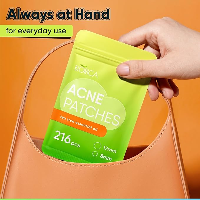 Pimple Patches for Face with Tea Tree Oil - 216 pcs. (2 pack) - Hydrocolloid Spot Patches, Pimple Dots, Pimple Stickers