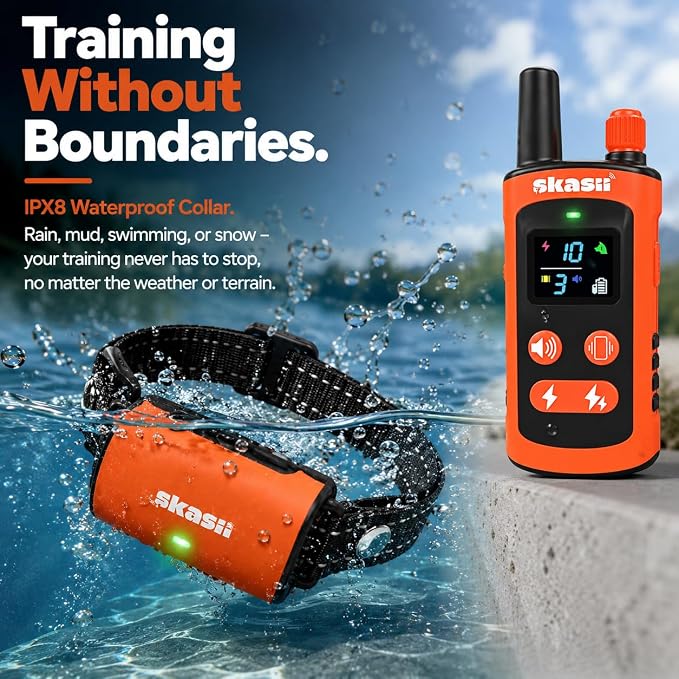 Dog Training Collar with Remote, for Small Medium Large Dogs, Orange