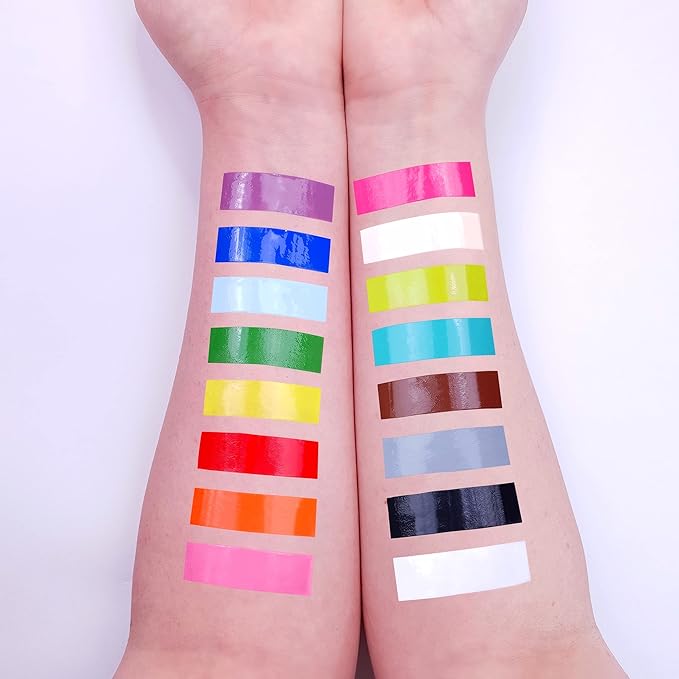 Face & Body Paint with Brush Applicator by Moon Creations - 0.50fl oz - Black
