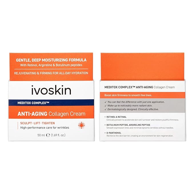 Collagen Neck Cream with Retinol & Multi Peptides, Firming & Tightening Moisturizer for Fine Lines, Décolleté, Sagging Skin, Korean Skincare, 1.69 fl oz (50 ml)