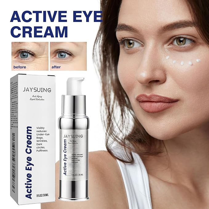 Active Eye Cream for Dark Circles & Puffiness - Anti-Aging Eye Cream with Acetyl Hexapeptide-8 & Caffeine, Reduces Eye Bags, Wrinkles & Fine Lines, Hydrating & Firming Eye Treatment