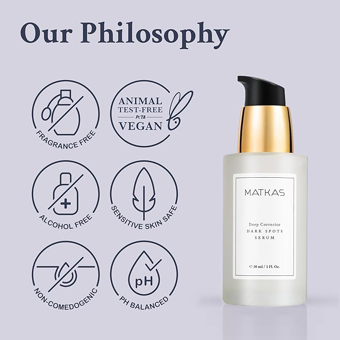 MATKAS Korean Dark Spot Corrector Serum for Face - 1 Fl. oz. Niacinamide Brightening Serum for Oily Skin, Pore Minimizer Korean Dark Spot Remover for Face, Sensitive Acne-prone Skin, Hyperpigmentation