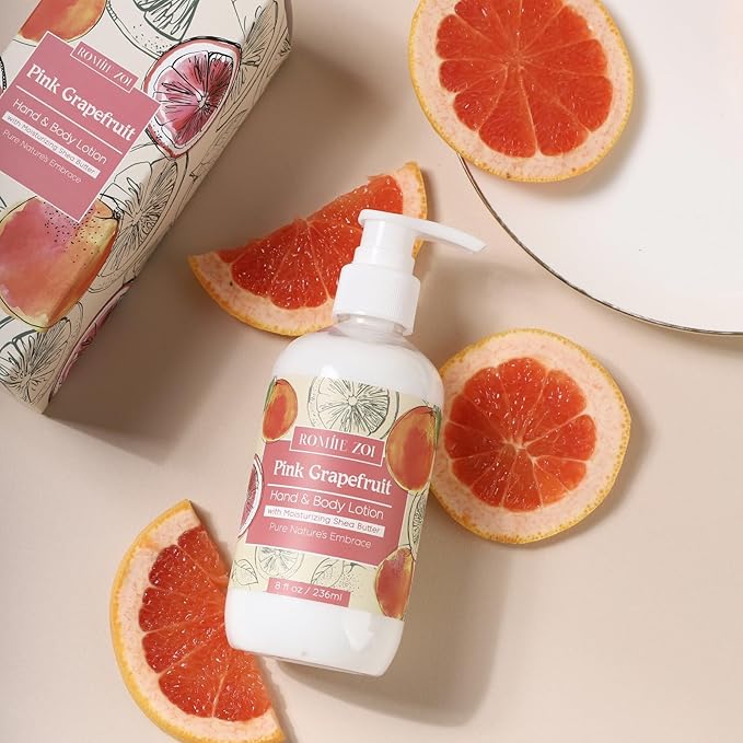 ROMIIE ZOI Daily Hand & Body Lotion with Moisturizing Shea Butter - Pink Grapefruit - 236 ML / 8 FL OZ