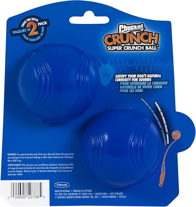 Chuckit! Crunch Ball Dog Toy, Medium (Pack of 24)