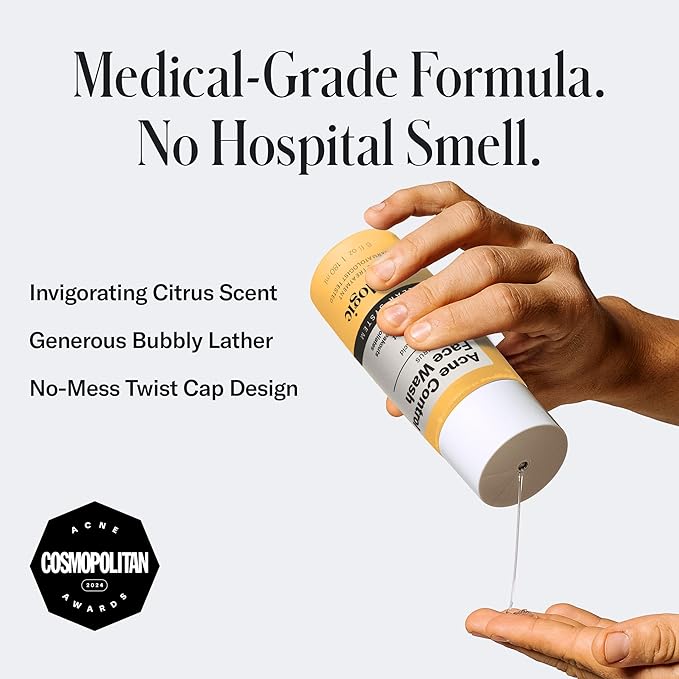 Geologie Acne Control Face Routine | 3-Piece Kit Includes Exfoliating Cleanser, Repairing PM Moisturizer, Oil Free AM Moisturizer | Daily Routine for Clear, Healthy Skin | Lasts 3 Months