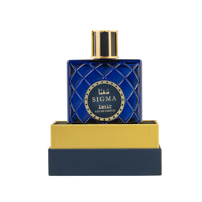 ARIAZ Sigma Men’s Eau De Parfum 3.4 Oz - Fresh Spicy Aromatic Cologne with Cinnamon, Nutmeg, Lavender, Amber & Woods - Daytime Fragrance for Spring & Summer
