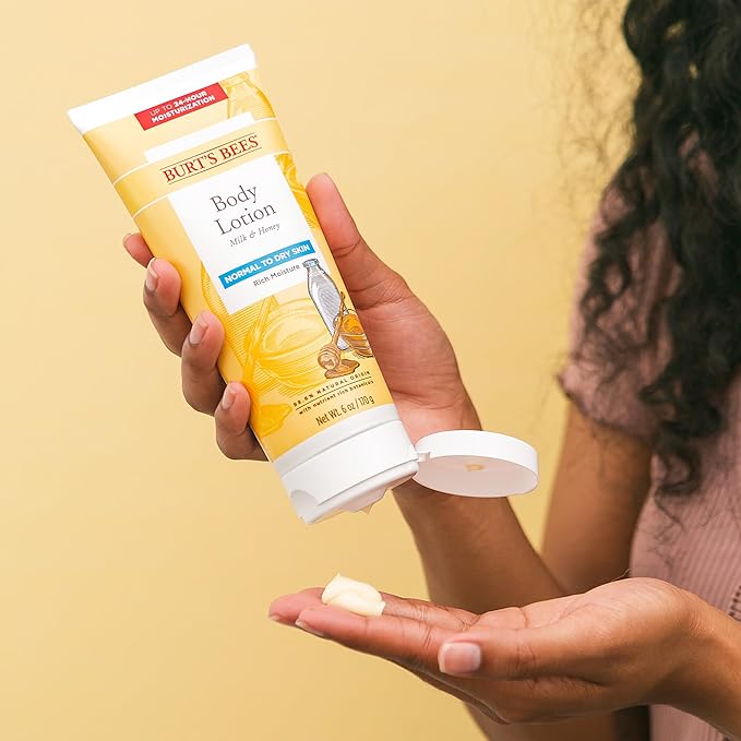 Burt's Bees Body Lotion for Normal to Dry Skin with Milk & Honey, 6 Oz (Package May Vary), (Pack of 6)