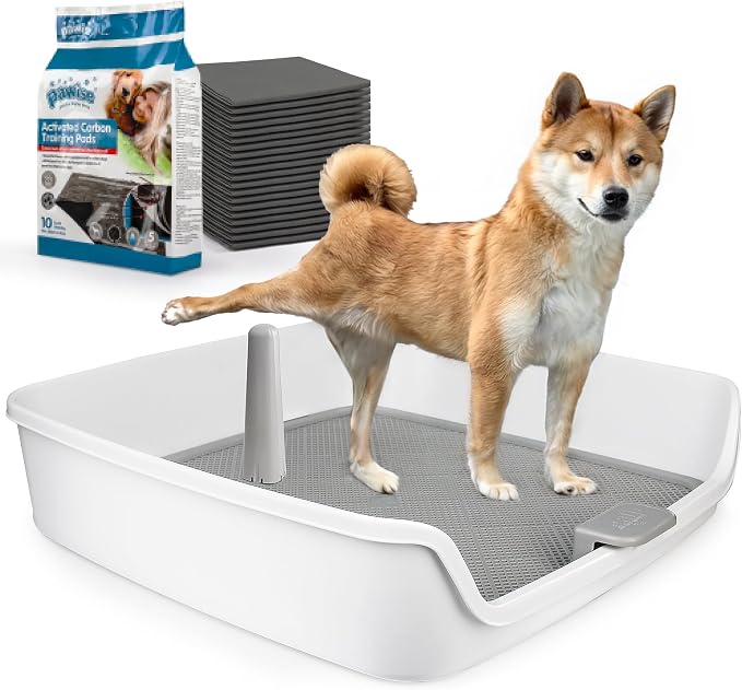 ALL FOR PAWS Pee Pad Holder, XL Dog Litter Box, Puppy Pads Holder, Puppy Potty Tray for Small/Medium Dog Potty Training, 25" x 25"