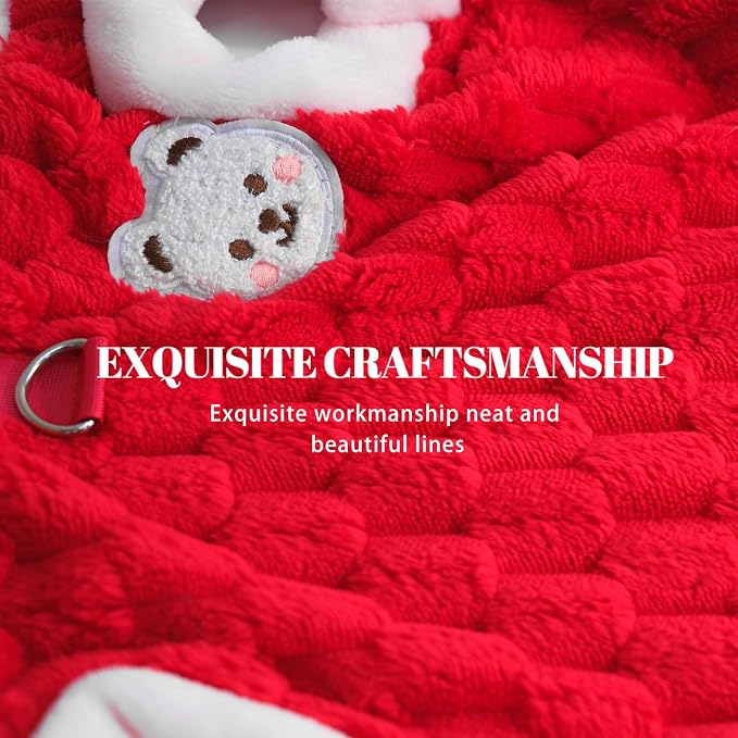 Dog Sweater for Small Dogs Puppy Cats Winter Warm Soft Pet Clothes Pullover Cute Extra Small Dog Apparel, Cat Sweaters for Cats Only Fit Chihuahua Yorkie(Red, L)