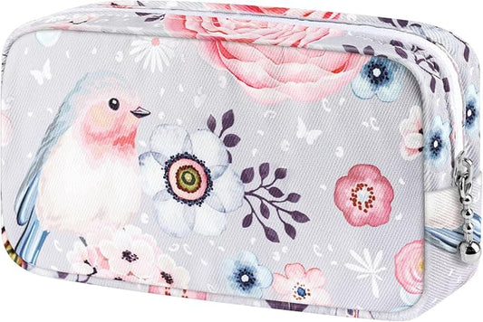 Period Bag for Teen Girls, Lightweight Sanitary Napkin Storage Bag Tampon Holder for Purse Menstrual Pad Pouches First Period Gift (Flowers)