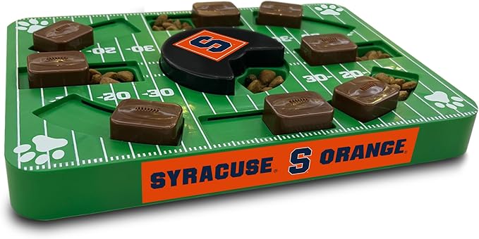 Pets First NCAA Syracuse Orange Puzzle Toy, Puzzle Treat Dog Toy, Interactive Dog Treat Toy, Dog Puzzle Feeding Slow Toy