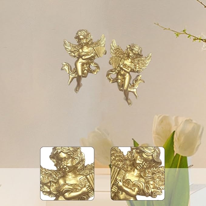 Angel Statue Wall Hangings Wall Adornments Decor Decorative Ideal Gift Unique Angelic Figures Angel Figurines for Living Room
