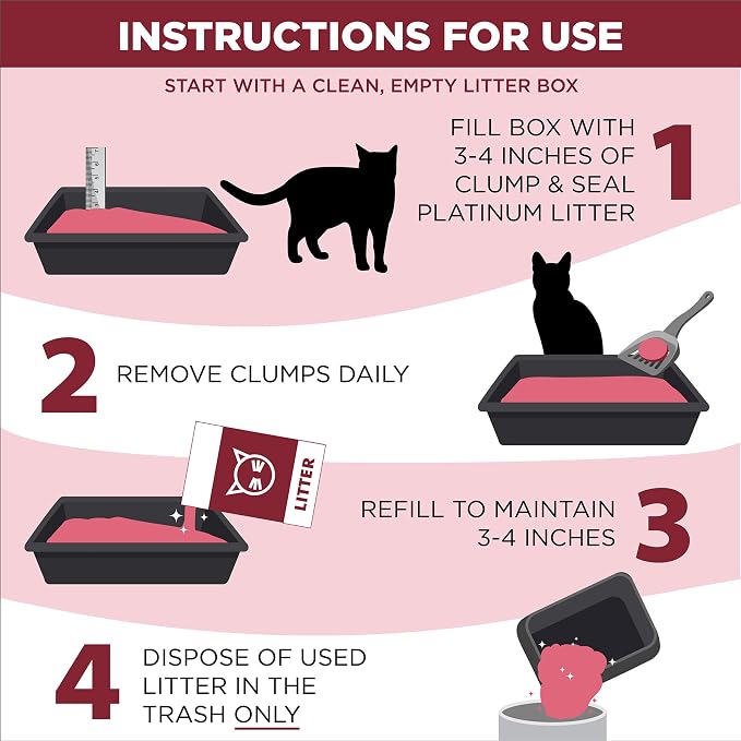 ARM & Hammer Clump & Seal Platinum Clumping Cat Litter, Online Only, 18 Lbs | Clumping Litter, Rock-Hard Clumps, Baking Soda Odor Eliminators, 14-Day Odor Control