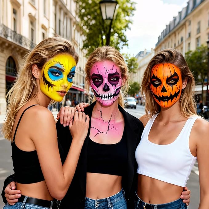 Pink Halloween Face Body Paint Stick, Cream Blendable Halloween Face Body Makeup Paint, Non-Toxic Oil Based Stick for SFX Special Effects Cosplay Makeup
