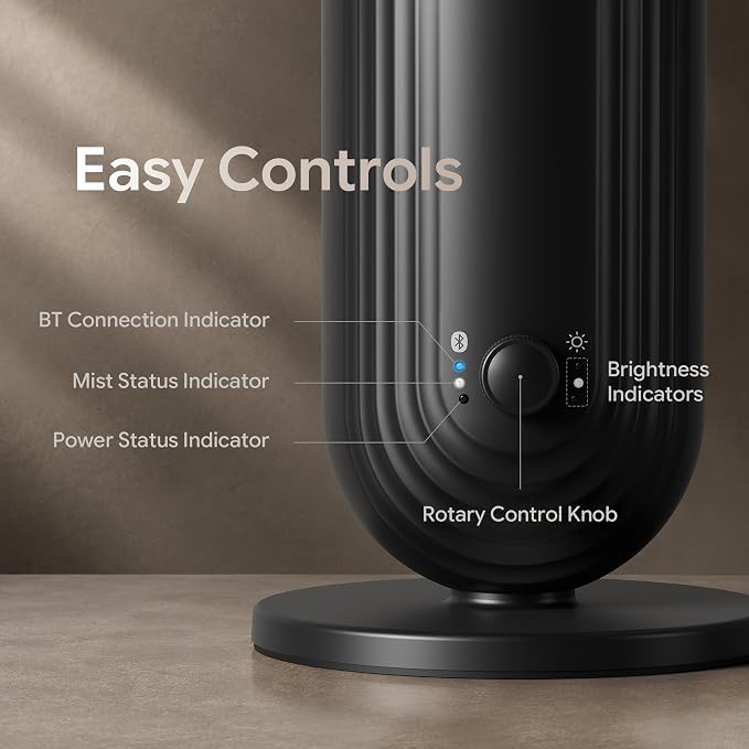 Airversa U1 Smart Tower Waterless Essential Oil Diffuser for Room, Black | Up to 1200 sq ft, App Control, Cold Air, 120mL, DC-12V/1A Plug in Wall, Smart Scent Air Machine, For Home & Commercial Spaces