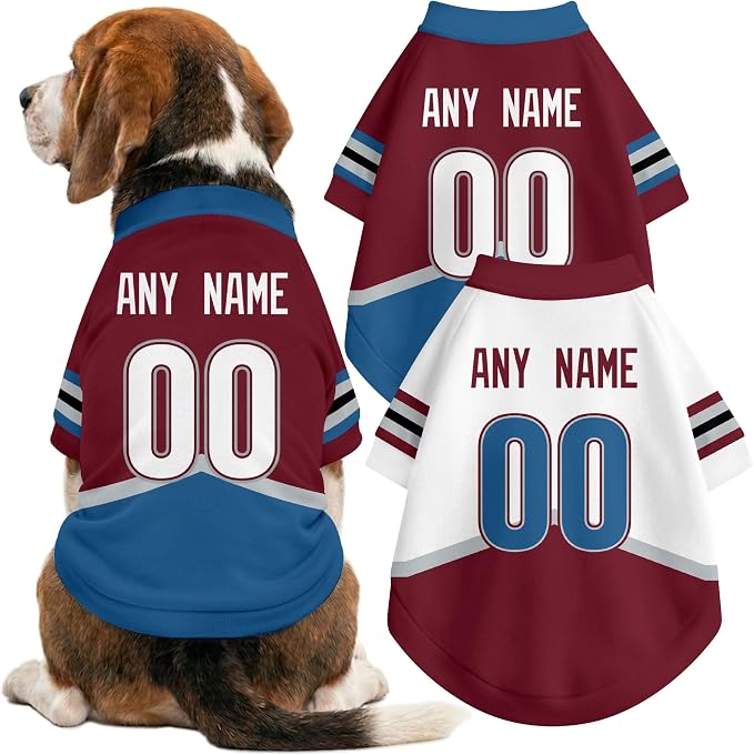 Colorado Dog Clothes Personalized Pet T Shirt for Dogs Gift | Custom Name Number Jersey Style Pet Shirt for Dog