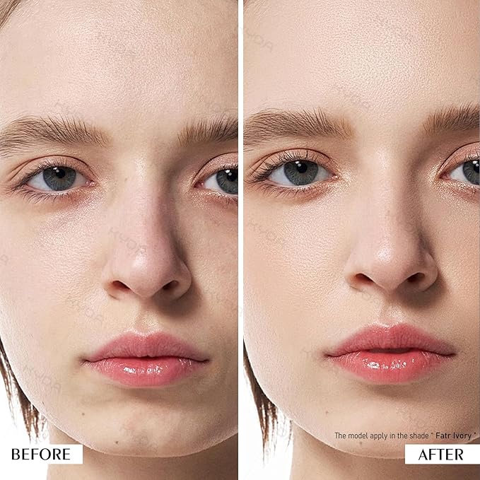 KYDA Mineral Powder, SPF 35, 4-in-1 Mineral Pressed Powder Foundation with Concealer and Setting, Matte Weightless Pressed Foundation, Light to Medium Coverage, FAIR IVORY