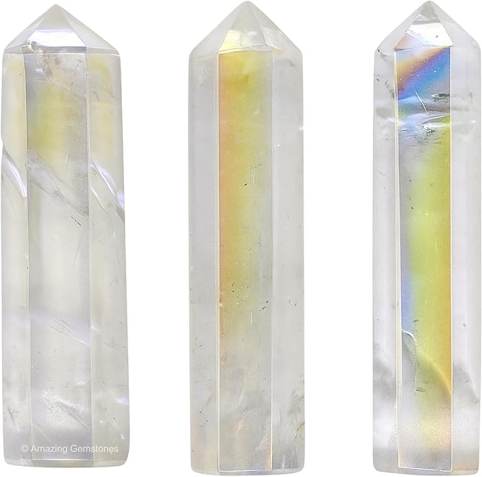 Amazing Gemstone Crystal Points Bulk Healing Crystals & Stones - Premium Single Terminated Healing Wand Point Bulk Crystals for Crafts, Crystal Grid, DIY Work