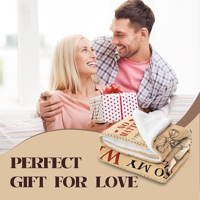 Wife Romantic Gifts from Husband Ideas - to My Wife Blanket 60"x80" | Gifts for Women Her Wife on Birthday Wedding Anniversary Mother's Day Christmas Valentine's Day