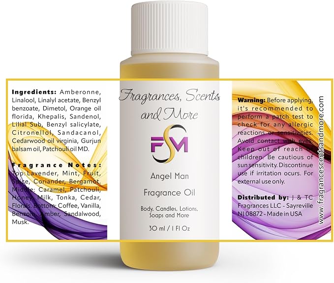 Angel Man Fragrance Oil - 1 Fl Oz Plastic Bottle (30ml)