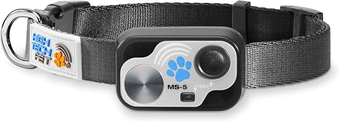Genuine MS-5® Designer Series Automatic Pet Door Collar Tested & Certified by High Tech Pet for Dogs and Cats - Complies with Power Pet Door Performance Warranty, Waterproof (Black, Dog)