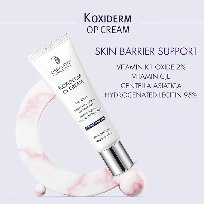 Vitamin K1 Oxiderm Cream Minimizing Appearance of Old and New Scars, Dark Eye Circles, Bruises, Varicose Veins, Redness Relieve 1.01Oz