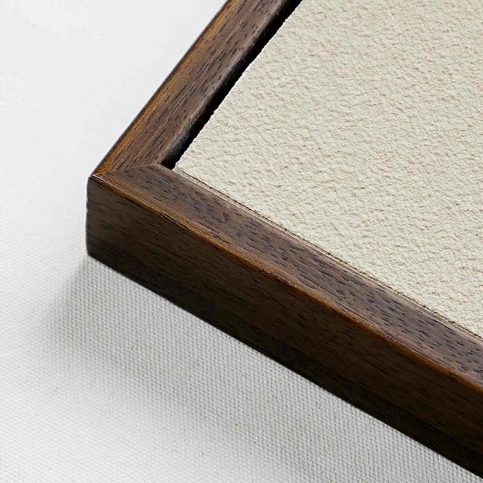 Thalasse Abstract Wall Art Large Framed 3D Sand Beige 16x24 In | Set of 3 Wabi Sabi Abstract Sandstone Relief Artwork with Solid Catalpa Wood Frame, Minimalist Triptych Pictures for Entryway