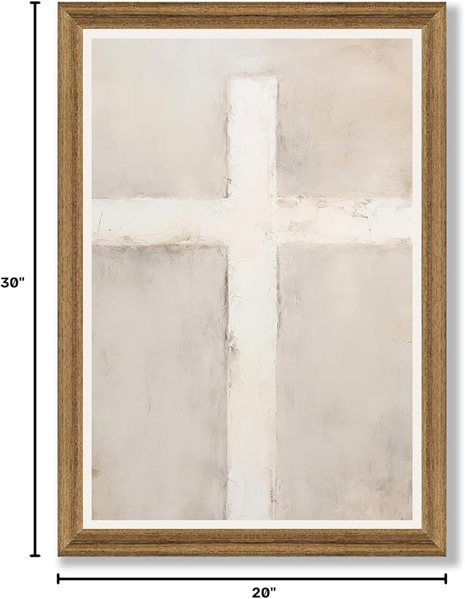 Fantasy Artists Christian Cross Wall Art – Reverent Symbol of Faith and Redemption, Sacred Religious Artwork for Church, Prayer Room & Faith-Centered Home,20W X 30H