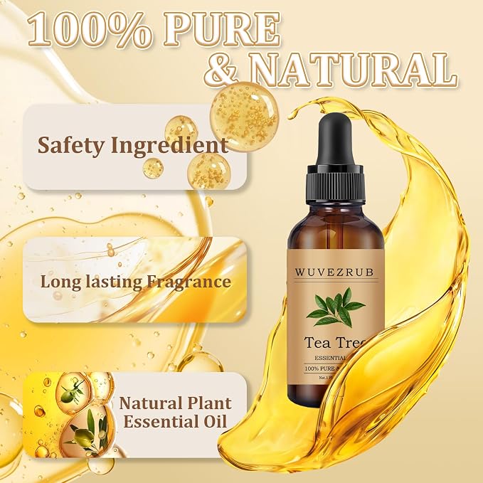 Tea Tree Essential Oil 30ML - 100% Pure and Natural Oils for Aromatherapy Diffuser - 1 Fl Oz/Tea Tree