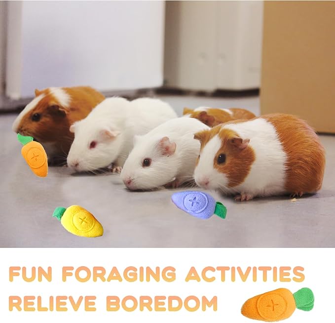 3 Pcs Guinea Pig Forage Toys Treat Dispenser Feeding Toy Guinea Pig Foraging Treat Puzzle Toys for Rabbits Hamsters Chinchillas Dogs and Other Small Animals