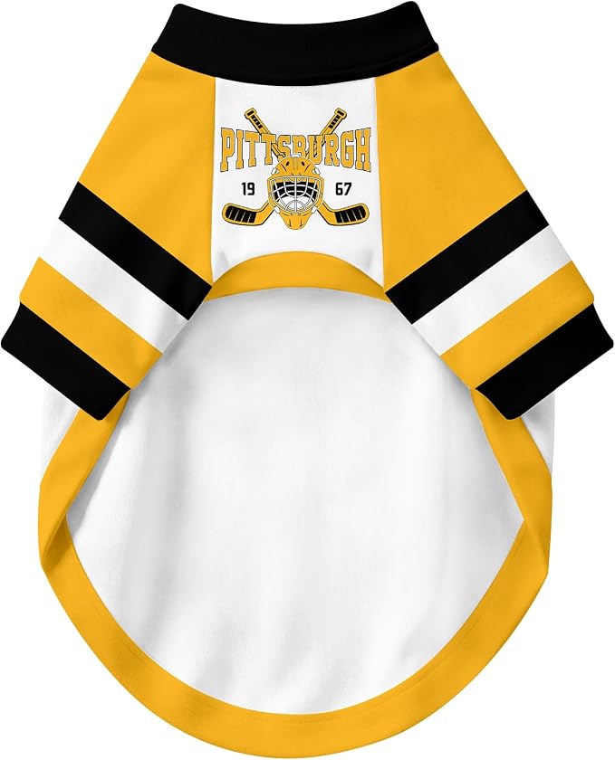 Pittsburgh Dog Clothes Personalized Pet T Shirt for Dogs Gift | Custom Name Number Jersey Style Pet Shirt for Dog