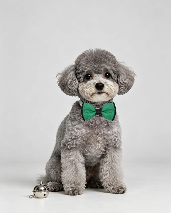 PET SHOW 5 Pack Mixed Color Dog Bowties for Small Dogs Slide on Collar