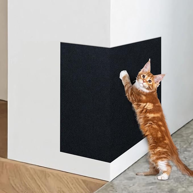 ENONCI 47.2x15.8 Cat Scratcher Mat, Self-Adhesive Wall Corner Cat Scratcher Pad