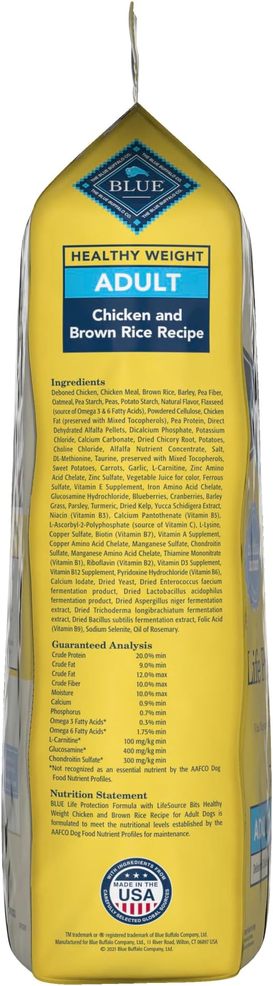 Blue Buffalo Life Protection Formula Healthy Weight Chicken Dog Food, 15 lb | Real Chicken #1 Ingredient, Promotes Lean Muscles & Weight Control, Supports Immunity with Antioxidant-Rich LifeSource Bits