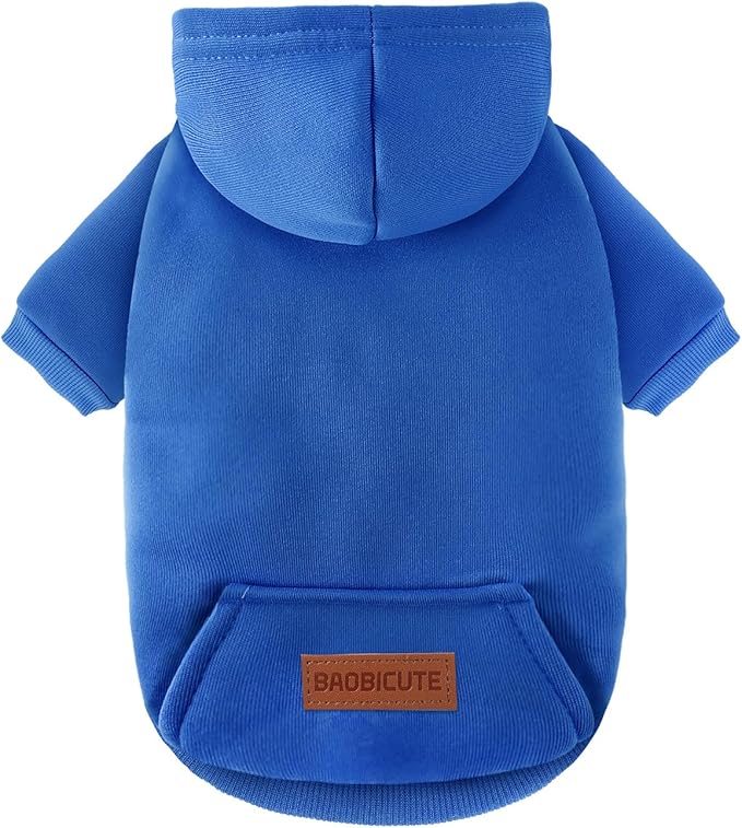 1 Pack Dog Hoodie Warm Hood Dog Sweater Cold Weather Small Dogs Sweatshirt Comfort Pet Clothes for Small Medium Dogs with Pockets Cats Chihuahua Clothes for Male Female Girl Boy Sporty Daily Wear
