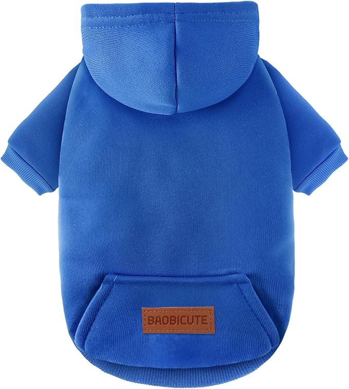 1 Pack Dog Hoodie Warm Hood Dog Sweater Cold Weather Small Dogs Sweatshirt Comfort Pet Clothes for Small Medium Dogs with Pockets Cats Chihuahua Clothes for Male Female Girl Boy Sporty Daily Wear