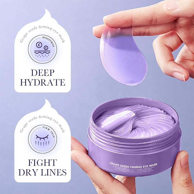 Aloe Vera Eye Masks - 60 PCS Under Eye Patches for Puffy Eyes and Dark Circles Treatments - Hydrating Eye Mask Skincare, Eye Gel Pads for Eye, Reduce Wrinkles and Fine Lines, Improve Eye Skin (Set C)