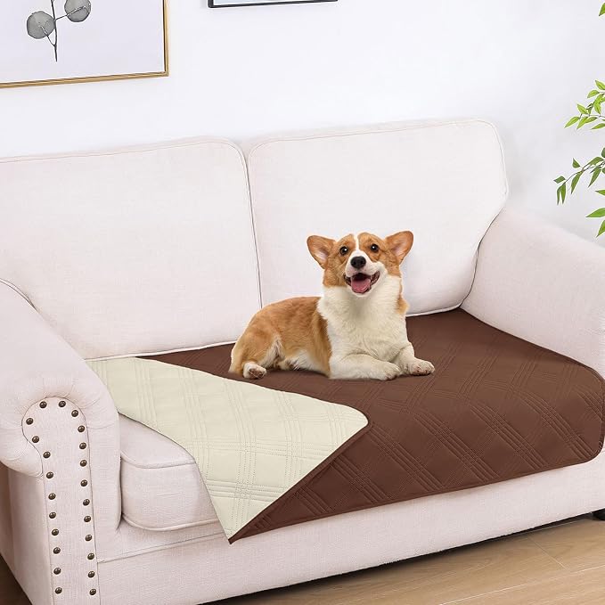 Waterproof Reversible Dog Blanket, Soft Couch Cover for Dogs Washable | Dual-Sided Waterproof Pet Bed Blanket, Resist Stains Spills & Pet Hair, Practical Furniture Protector For Pets, Size 30"x53"