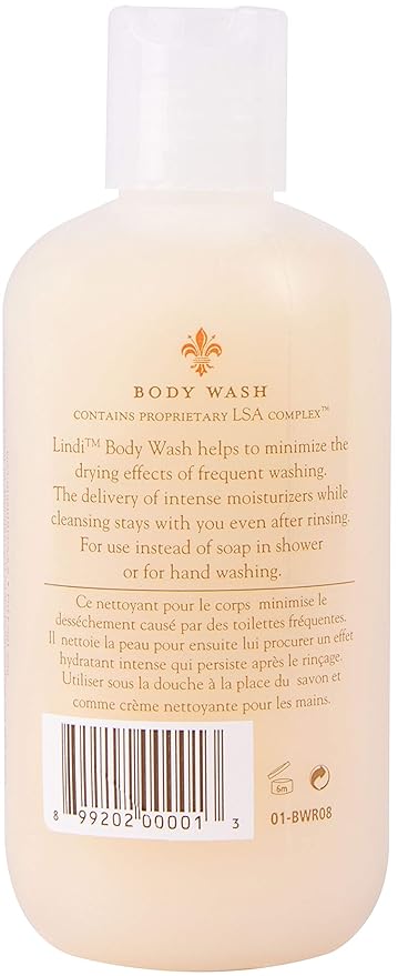 Lindi Skin Body Wash for Dry, Itchy & Sensitive Skin - Gentle, Non-Foaming Formula That Hydrates and Refreshes Your Body and Scalp - Relieves Painful Effects of Radiation Burn & Chemo Rash (8 fl oz)
