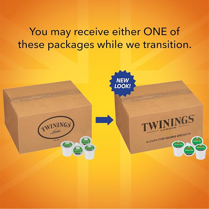 Twinings Green Tea K-Cup Pods for Keurig, 56 Count (Pack of 1), Smooth & Refreshing Flavour, Caffeinated, Enjoy Hot or Iced