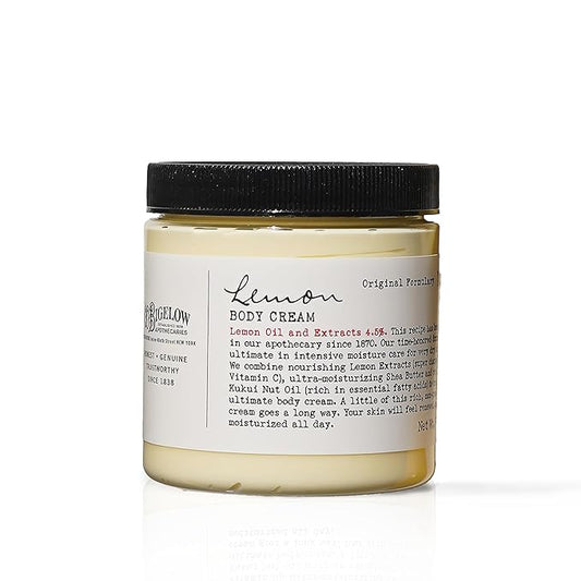 C.O. Bigelow Lemon Body Cream 8oz, Lotion for Dry Skin with Shea Butter & Lemon Extract, Moisturizing Body Lotion and Hand Treatment