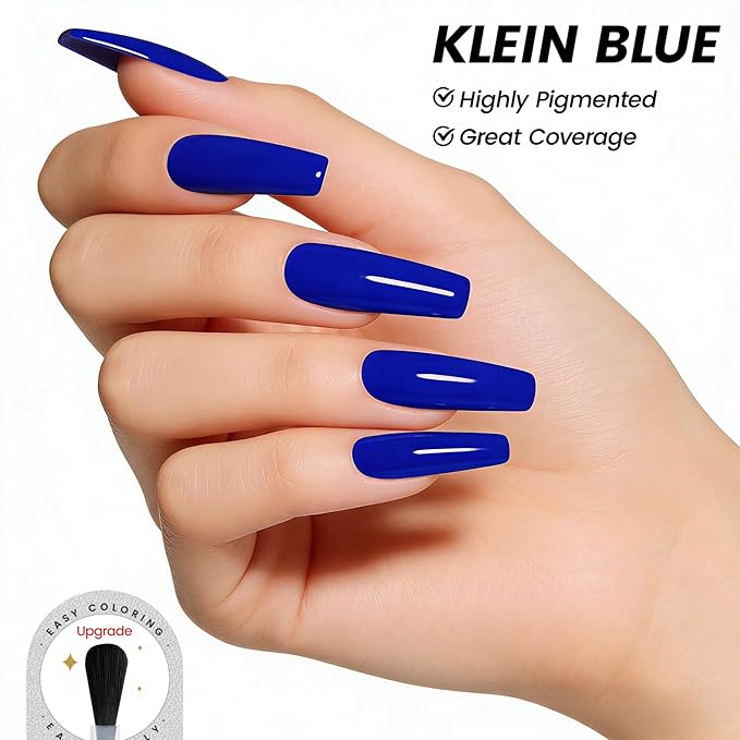 YTD Likomey Klein Blue Gel Nail Polish,15ml Salon Home DIY Manicure and Pedicure Ultramarine Electric Blue Fall Winter Soak Off UV Color Varnish,CS004