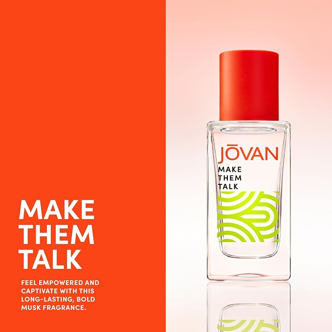 Jovan Make Them Talk Eau de Parfum 1.7 fl oz (Pack of 1), Notes of Osmanthus, Musk, and Lemon, Unisex Fragrance, Long Lasting, Everyday Fragrance, Travel Size
